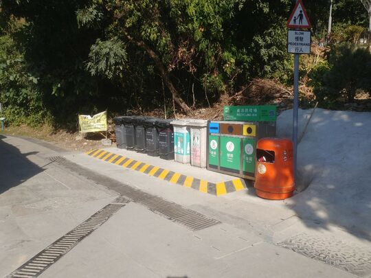 Side of refuses bin site opposite to Wang Long Village, Lamma Island