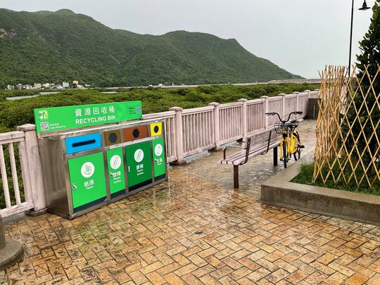 Near the bus station at Historic Seawall,Tai O